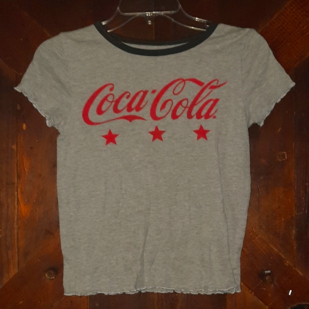 🍀3/15 Woman's Coca Cola Crop top Tee-shirt